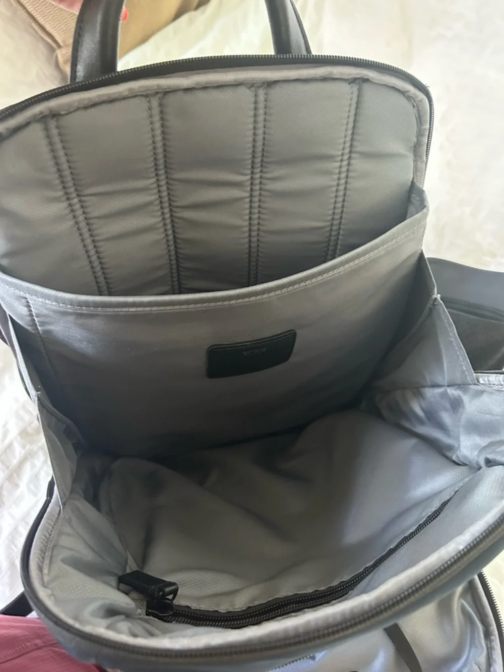 Tumi Navy Blue Men's Backpack with Front Zip Pocket